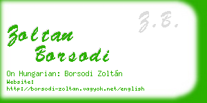 zoltan borsodi business card
