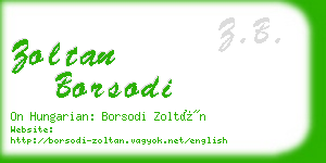 zoltan borsodi business card